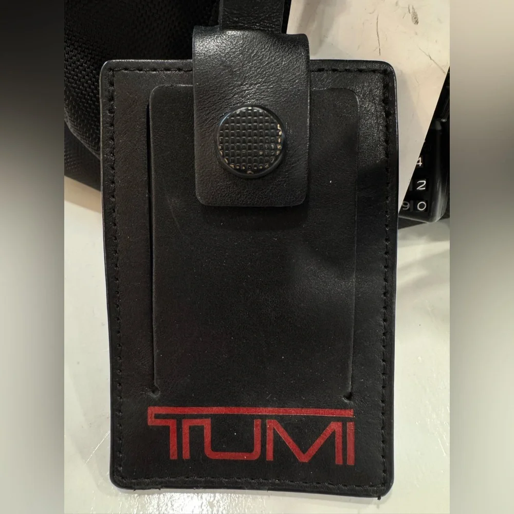 TUMI Alpha 2 Large Soft Travel Satchel in Black Bag